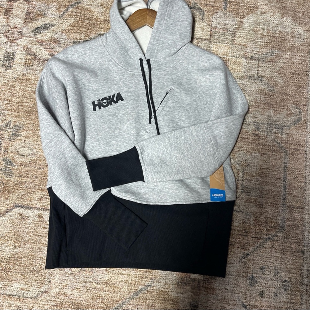 Hoka Gray and Black Sweatshirt